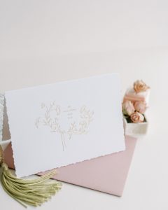Do everything with Love Card with a deep blush envelope