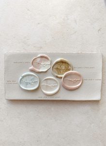Marble wax seals in 5 different colour combinations